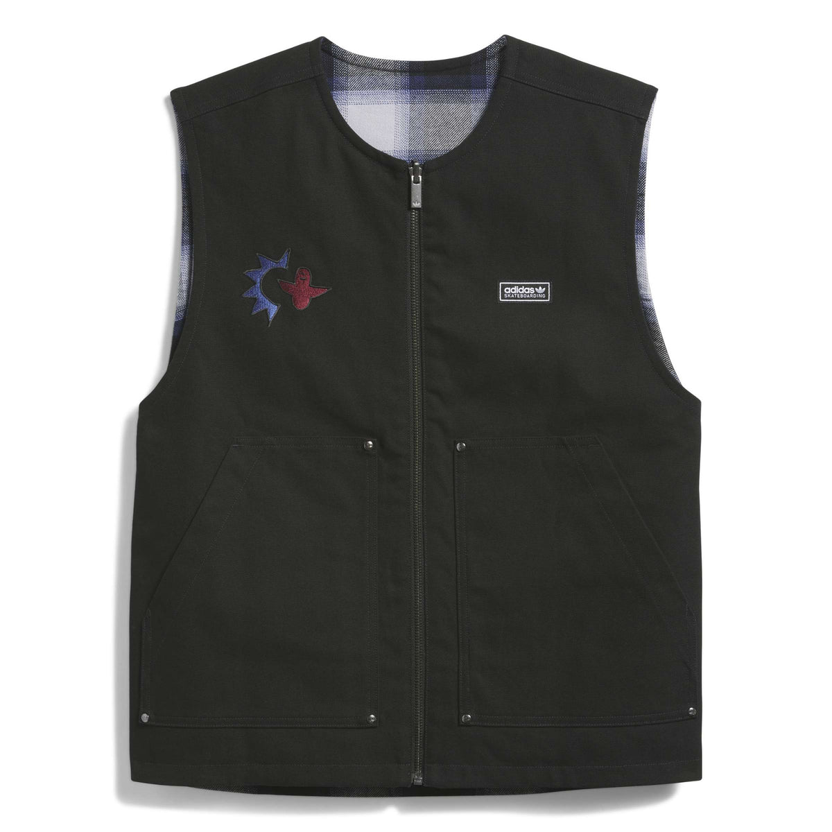 Gonz Plaid Vest Black