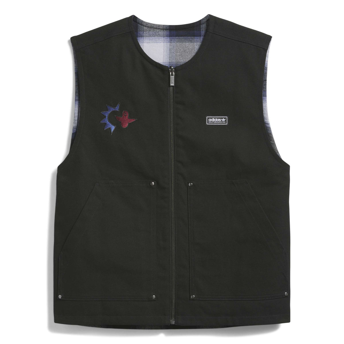 Gonz Plaid Vest Black