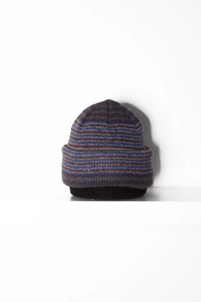 Polar Skate Co George Beanie blue green stripe