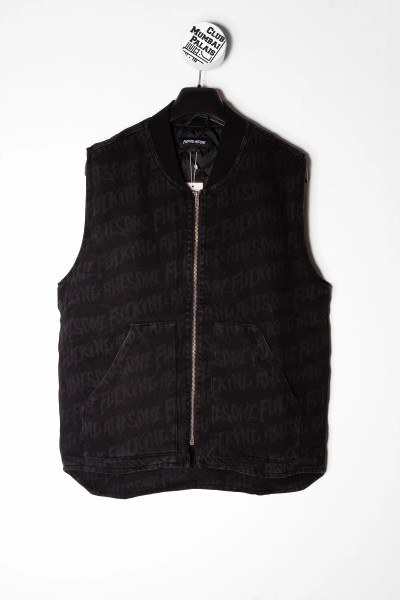 Fucking Awesome Denim Vest Stamp black