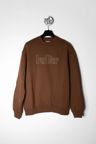 Butter Goods Crewneck Fleece Applique brown