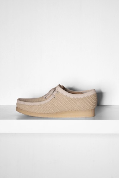 Clarks Wallabee Mesh off white